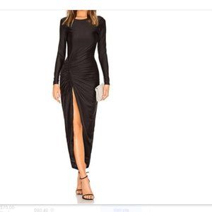 Long sleeve backless maxi dress